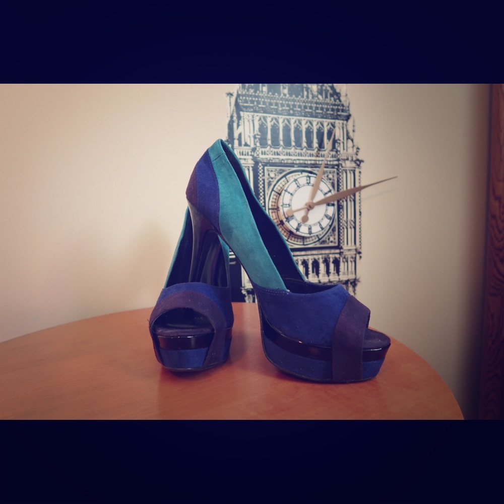 Never worn blue suede shoes